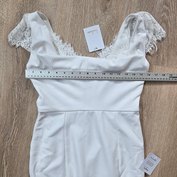 Lulus Forever Beloved White Mermaid Maxi Dress Small New With Tags Broken Zipper - Picture 6 of 17